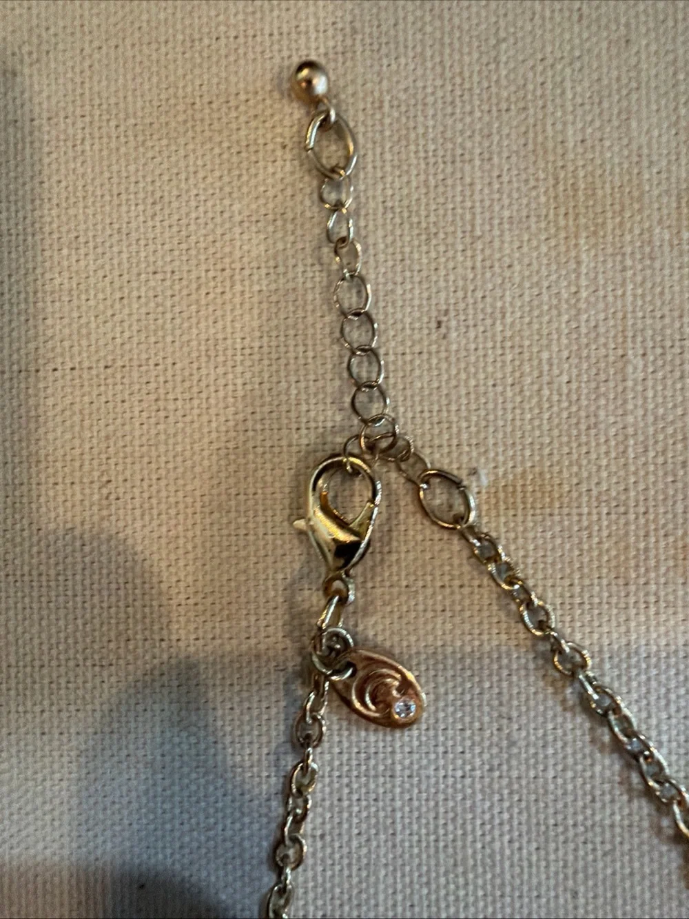Gold-Tone Ivory Cats Eye Petal Cluster Necklace